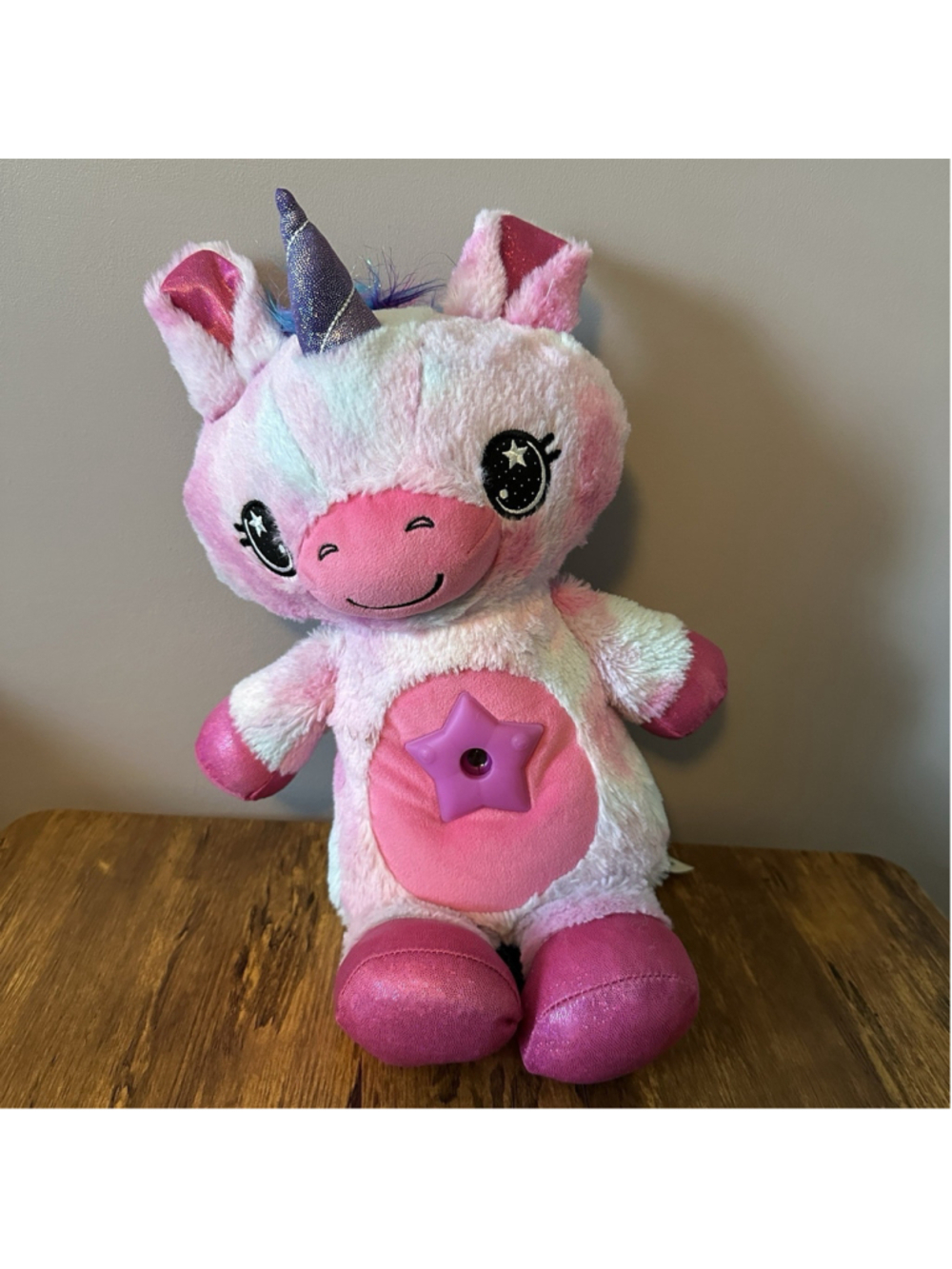 Star Belly Dream Lites SHIMMERING RAINBOW UNICORN Plush Night Light Stuffed Toy